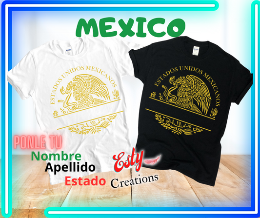 T-Shirt Mexico Escudo Dorado